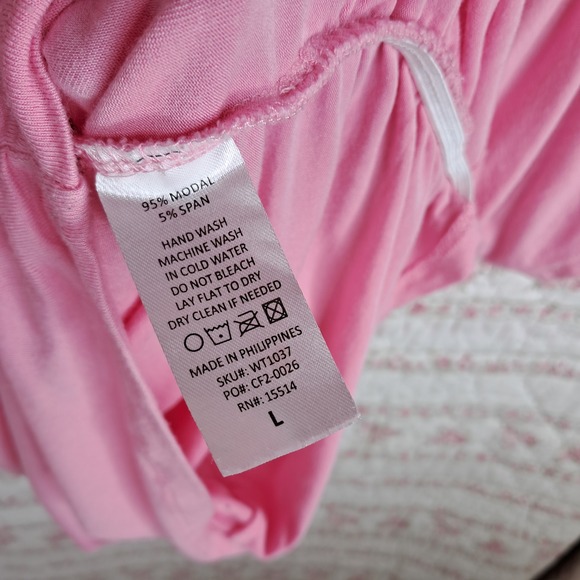 Johnny Premium Tunic Top‎ Dolman Sleeve V Neck Pink Comfy Casual Size M - Picture 4 of 9